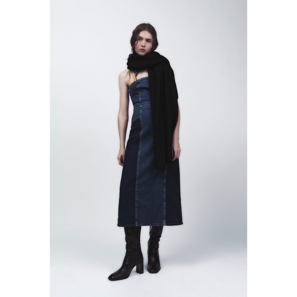 ZARA BNWT SUPER SOFT SCARF • BLACK - Picture 5 of 16